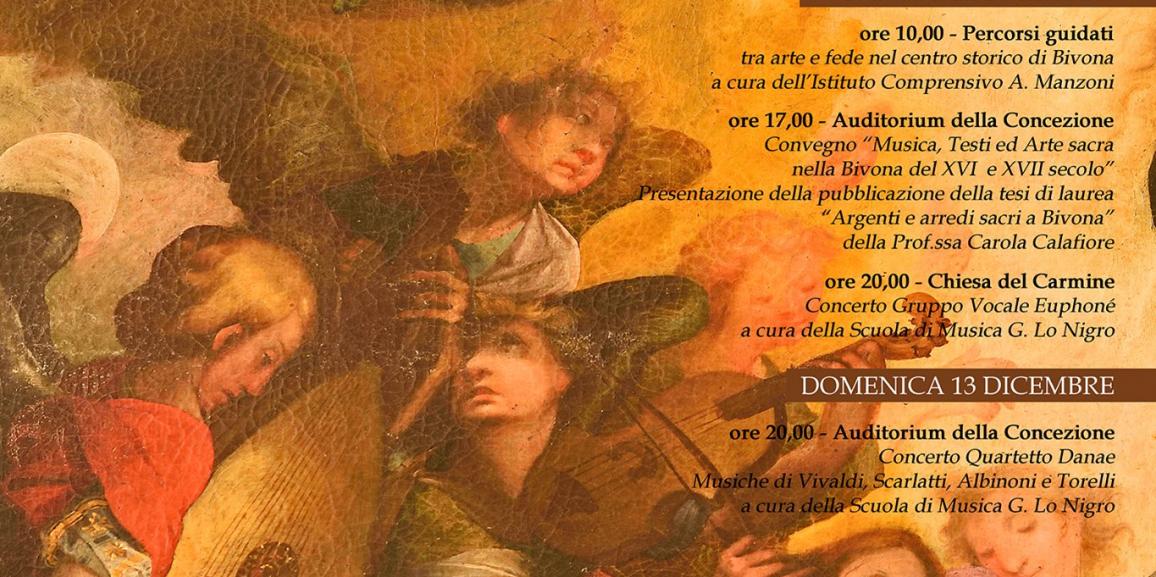 “Come trame d’un canto” – Dall’11 al 13 dicembre, musica, testi ed arte sacra nella Bivona del XVI e XVII secolo