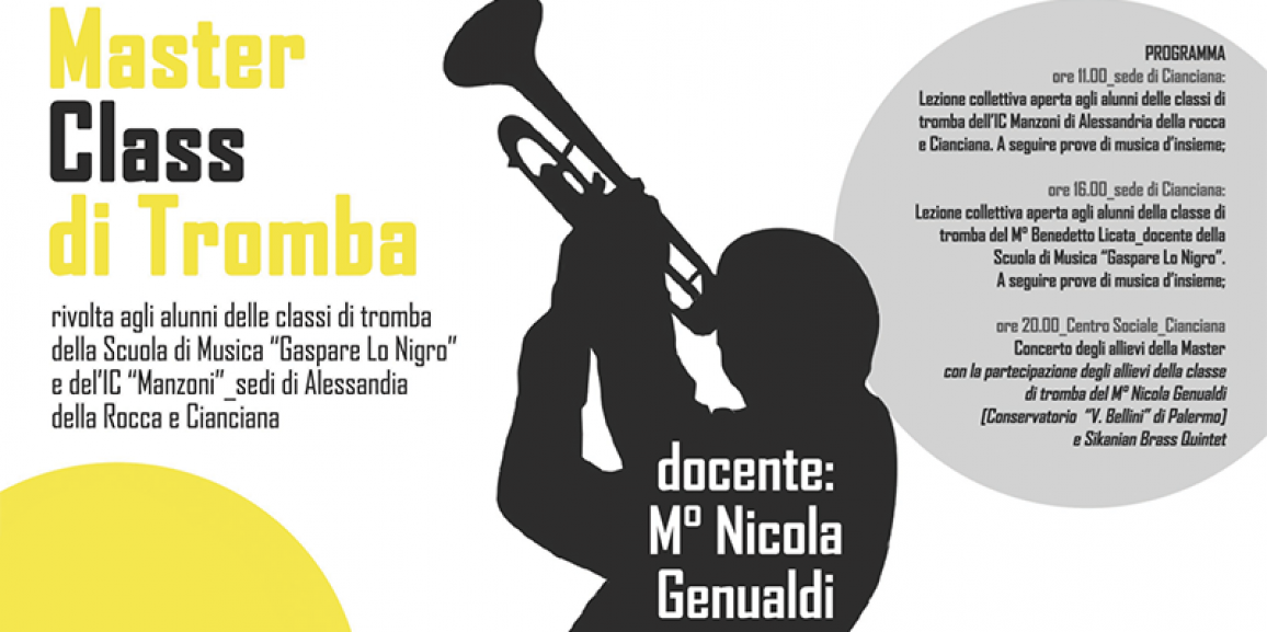 Master Class di Tromba con il M° Nicola Genualdi 01/12/2016